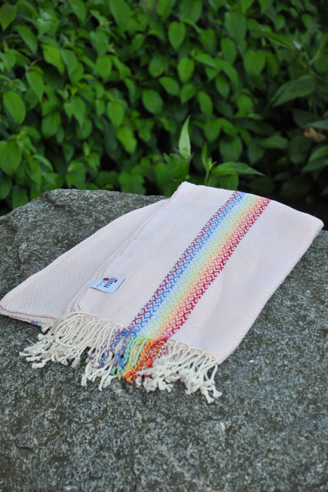 Rainbow Pink Turkish Towel
