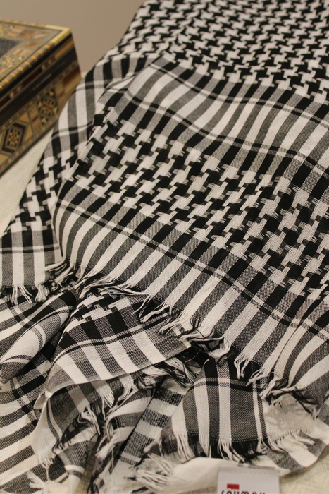 Turkish Style Keffiyeh Scarf-Black and White