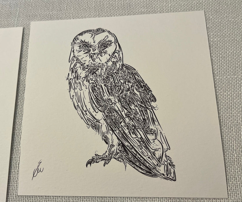 Mini Animal Calligraphy Print