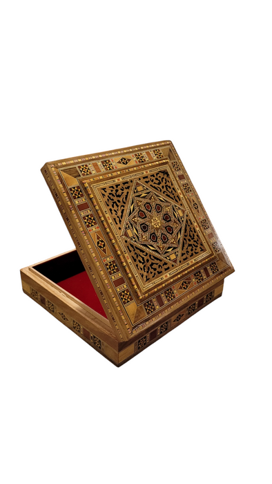 Mosaic Boxes: Unique Artistry for Every Occasion 25.5*25.5*7 cm Carved wood
