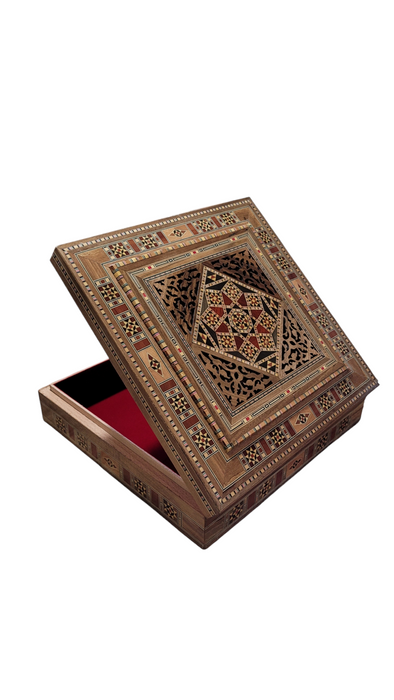Mosaic Boxes: Unique Artistry for Every Occasion 30.5*30.5*7 cm Carved wood