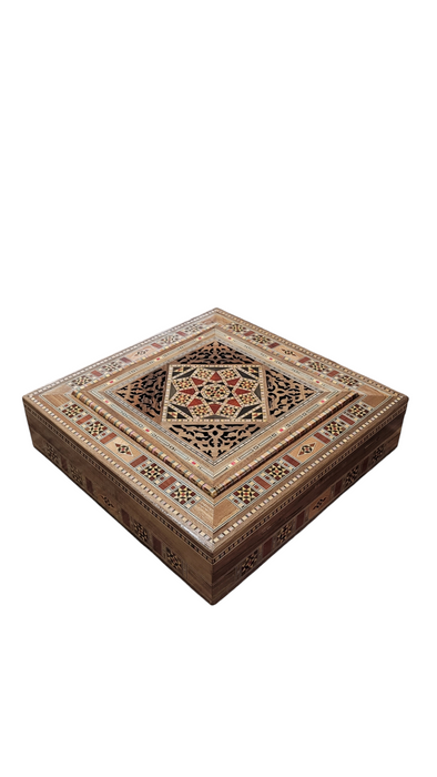 Mosaic Boxes: Unique Artistry for Every Occasion 30.5*30.5*7 cm Carved wood