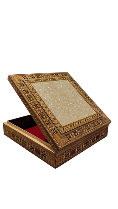 Mosaic Boxes: Unique Artistry for Every Occasion 30.5*30.5*7 White shell