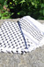 Black and White Keffiyeh scarf with tassels/fringes handmade in Syria