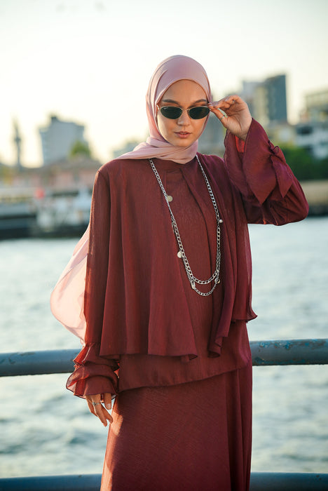 Shimmer Drape Occasion Skirt Set