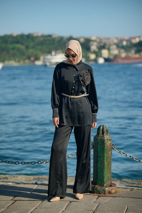 Sculpted Bloom Pant Set