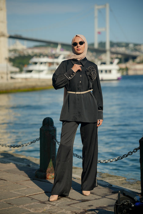 Sculpted Bloom Pant Set