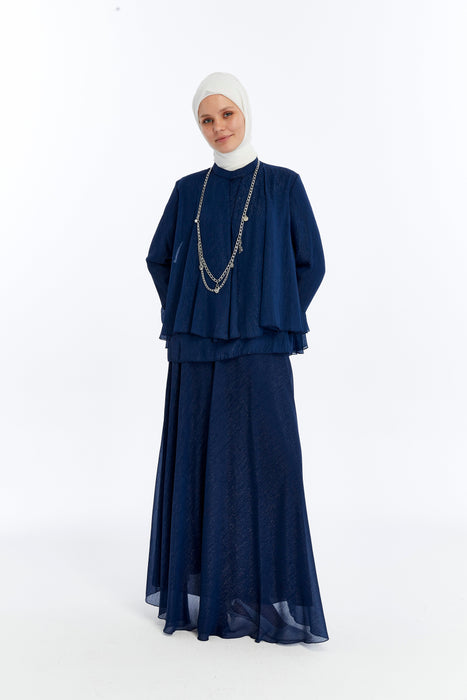 Shimmer Drape Occasion Skirt Set