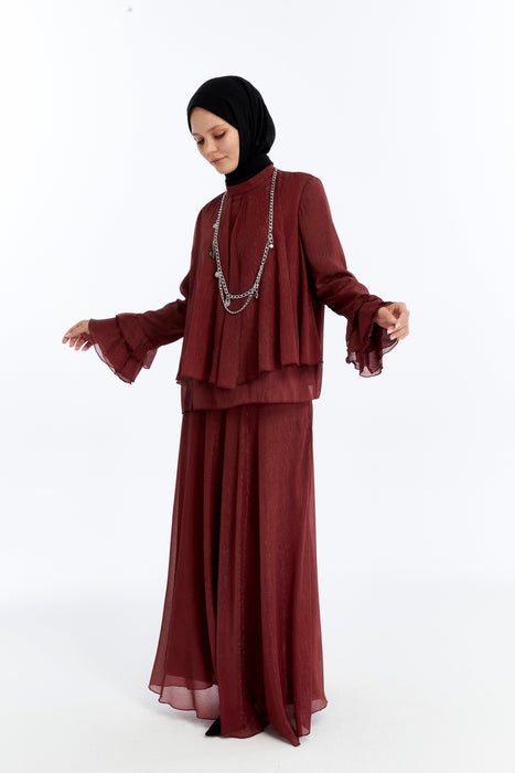 Shimmer Drape Occasion Skirt Set