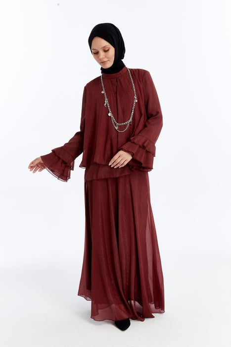 Shimmer Drape Occasion Skirt Set