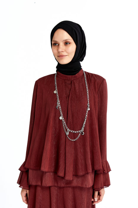 Shimmer Drape Occasion Skirt Set