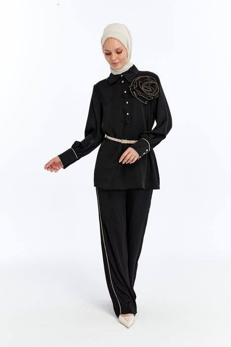 Sculpted Bloom Pant Set