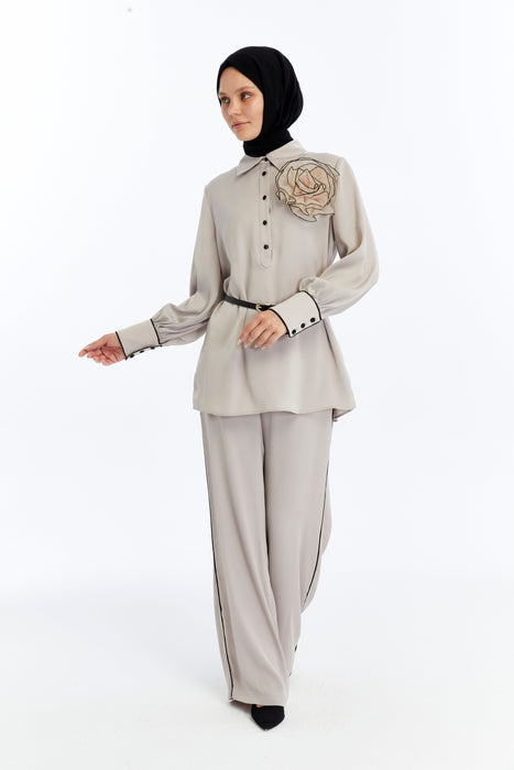 Sculpted Bloom Pant Set