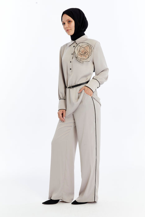 Sculpted Bloom Pant Set