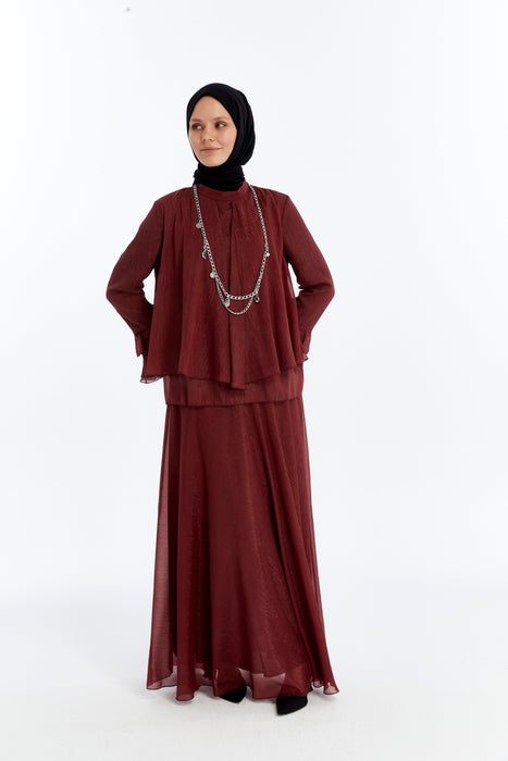 Shimmer Drape Occasion Skirt Set