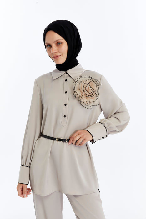 Sculpted Bloom Pant Set