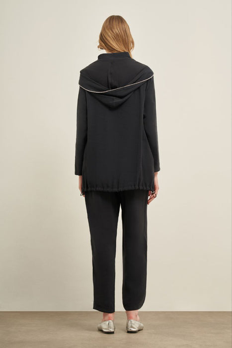 Crystal Trim Hoodie Set