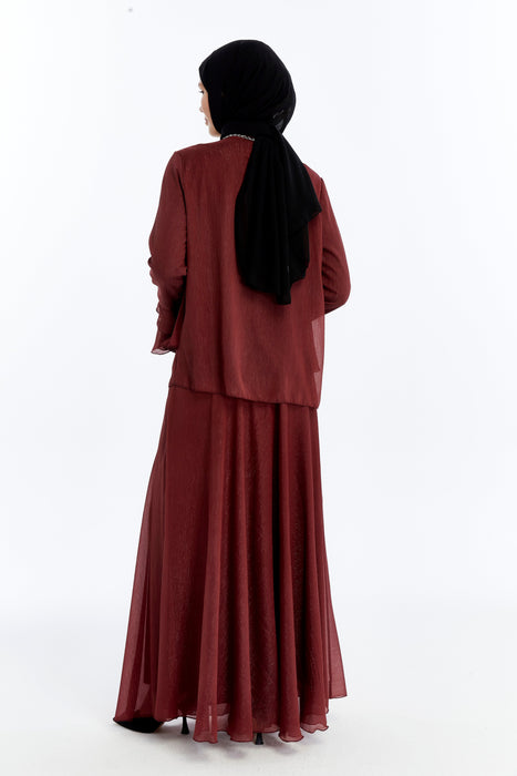 Shimmer Drape Occasion Skirt Set