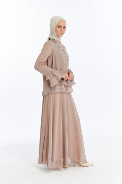 Shimmer Drape Occasion Skirt Set