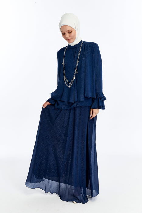 Shimmer Drape Occasion Skirt Set