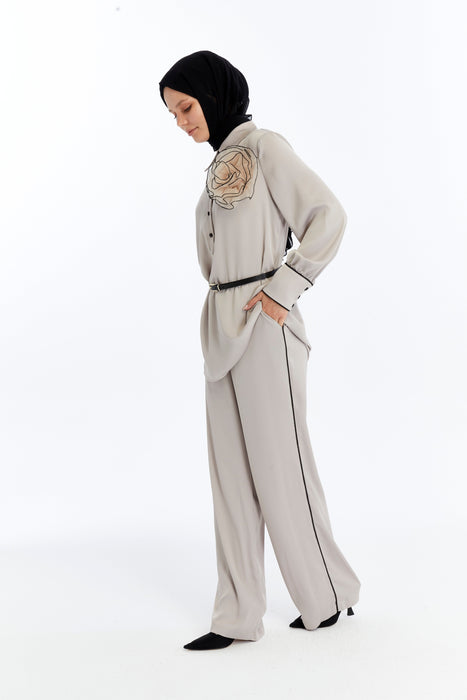 Sculpted Bloom Pant Set